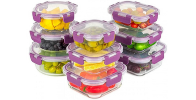 Home Fleek - Set de 3 Envases de Vidrio