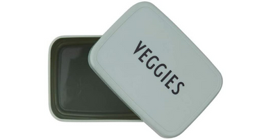 Design Letters caja de bocadillos Gris