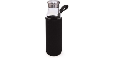 IRIS Botella Vidrio, Borosilicato, Negro 550 ml