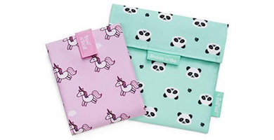 Roll'eat Pack 2 Unidades Bolsa Merienda Unicornio y Panda