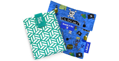 Roll'eat Pack 2 Unidades Bolsa Merienda estampado verde y Piratas